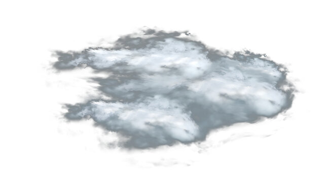 fluffy white cloud isolated on transparent background