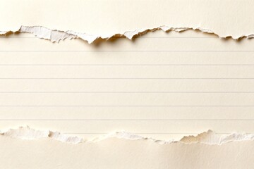 Fototapeta premium Torn lined paper sheet