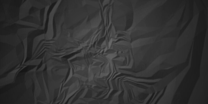 Black crumpled paper texture . Black wrinkled paper texture. Black crumpled and top view textures can be used for background of text or any contents .