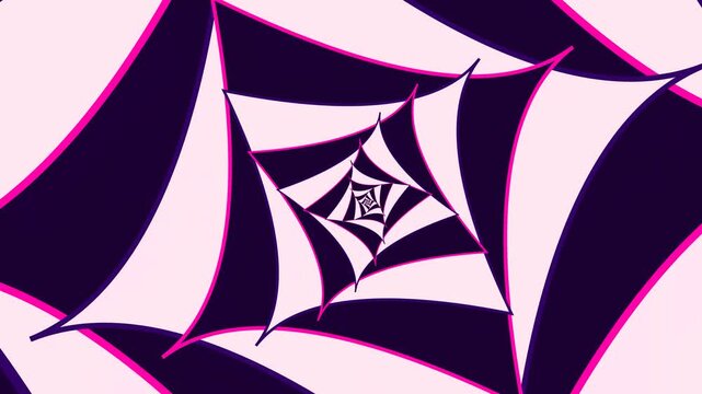Organic flower tunnel optical illusion op art abstract