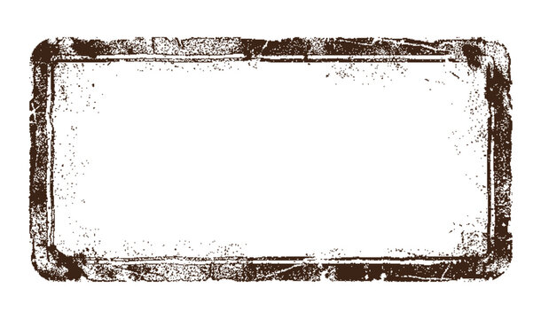 Vintage grunge rectangle frame with distressed edges