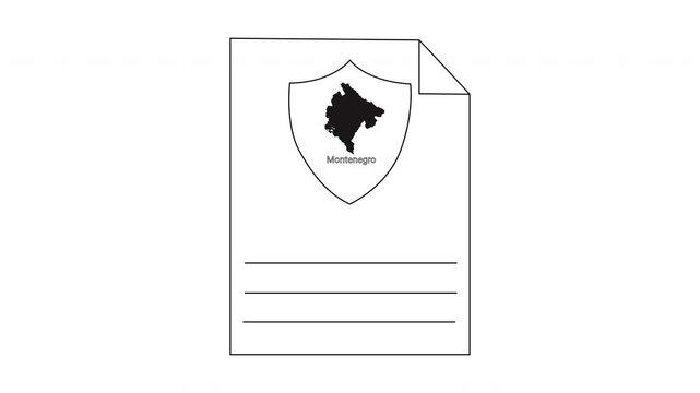 Kosovo Document Shield Icon Vector Graphic.