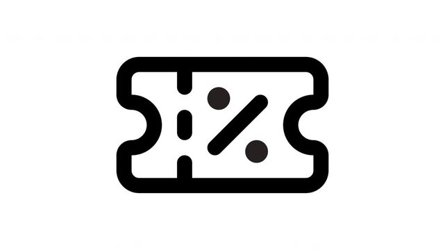 price animated Line Icons Premium 4K, Modern Minimal Outline Motion Graphics Collection