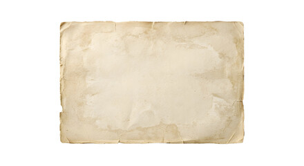 Horizontal antique stained parchment paper with torn edges © Chanapat