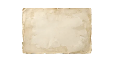 Fotobehang Vintage Horizontal antique stained parchment paper with torn edges  © Chanapat