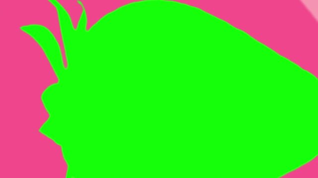 Strawberry infinite zoom motion graphic background, colorful pop art transition loop