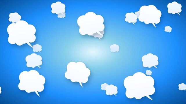 Horizontal sky clouds paper cutout nature calm minimal