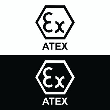 ATEX Certified Explosion Protection Industry Safety Sign vector icon
