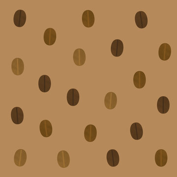 Coffee Bean Seamless Pattern Illustration