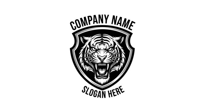 Fierce Tiger Emblem Logo