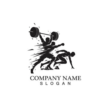 Dynamic Fitness and Sports Silhouette
