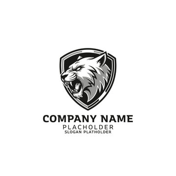 Fierce Wolf Head Logo In Crest.