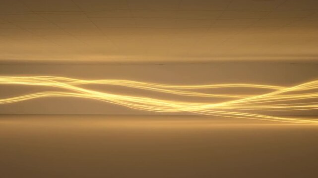 Undulating glowing ribbons shifting and brightening across gradient backdrop, as frames advance