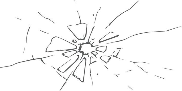 Broken glass texture with cracks and shattered pattern