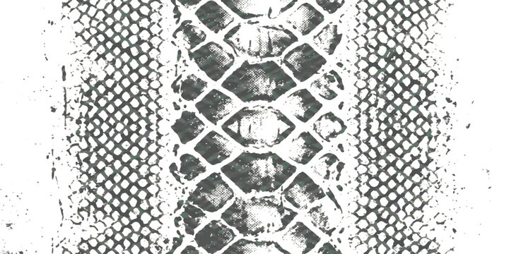 Detailed close up texture of snake skin with geometric scales pattern