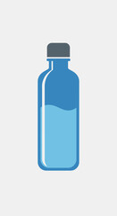 Naklejka premium Blue Plastic Water Bottle Closeup.