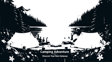Fototapeta premium camping adventure in nature