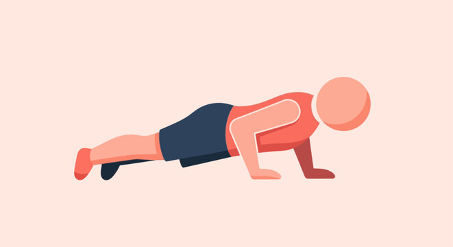 Man doing push up exercise.