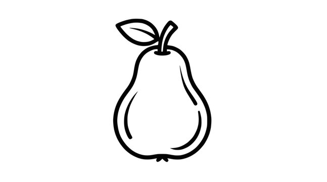 black and white pear icon