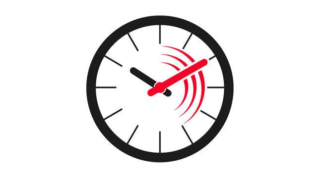 Clock icon representing urgent time, deadline, or punctuality concept