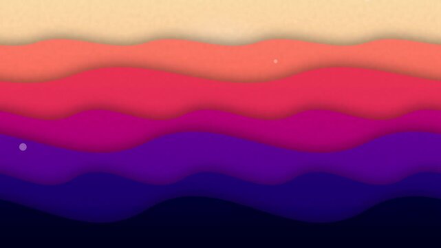 Minimalist geometric paper cutout depth waves abstract shape