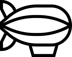 Zeppelin Aircraft Outline Icon  © aditvest
