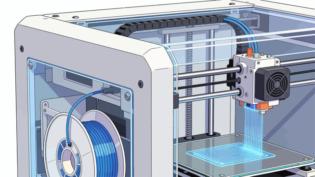 3D printer machine technology device.