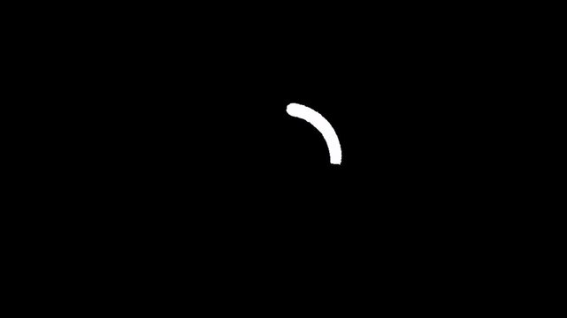 Arrow a white curved line on a black background, resembling a parenthesis or a curved shape, simple and minimalist design element