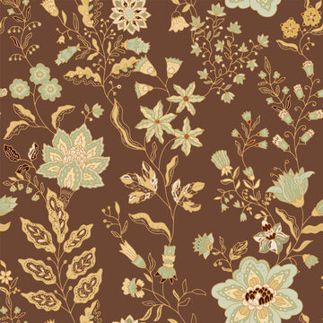 Dark Moody Floral Vine Illustration