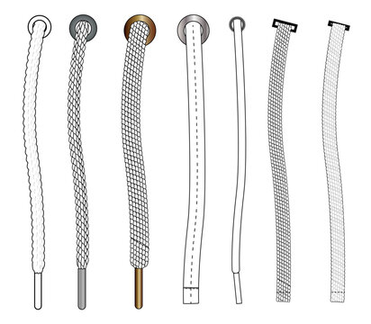 Drawcord Vector Pattern Brush Set &ndash; Rope, Cord & Flat Lace Illustrator Brushes