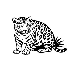 Fototapeta premium Jaguar Portrait - Minimalist Vector Illustration