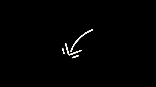 Arrow, a white checkmark on a black background, symbolizing confirmation or approval in a simple and modern style