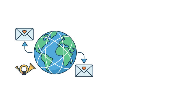 Global Communication and Connection Concept Illustration