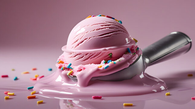 pink ice cream