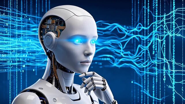 Humanoid robot with exposed circuitry