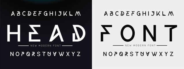HEAD Creative alphabet multi-colored font, for your logo design, bright colorful letters A, B, C, D, E, F, G, H, I, J, K, L, M, N, O, P, Q, R, S, T, U, V, W, X, Y, Z, vector illustration 10EPS. © Kitti_Pie