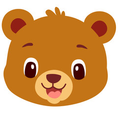 Cute Bear Face Illustration © Jazilandini 