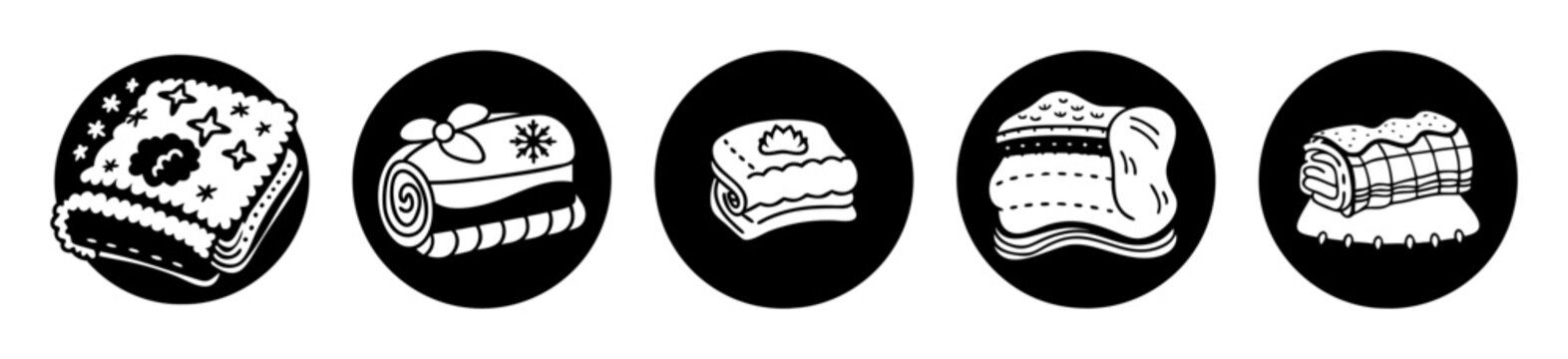 Flat icons showing different mobile devices - Six stylish flat icons depicting various mobile devices like smartphone, tablet, and phablet in a modern design style.