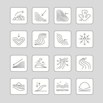 Geological Processes Icons