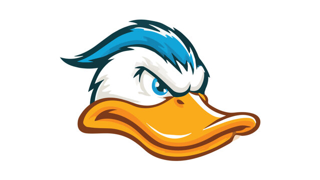 Animated Duck Character with Expressive Face and Bright Colors.