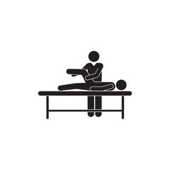 Fototapeta premium Professional Massage Therapy Session Vector Icon – Wellness and Spa Treatment