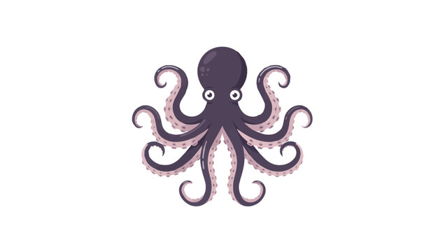 Colorful Octopus Illustration with Detailed Tentacles.