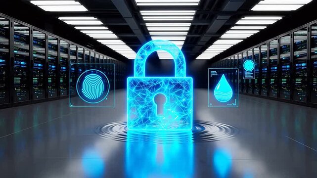 Data center with digital security lock