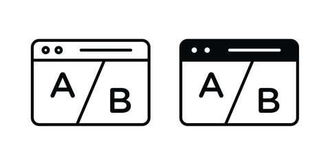 A B testing icon for graphic design projects and web designs © nancy