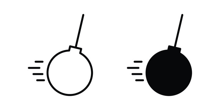 Demolition ball icon for graphic design projects and web designs