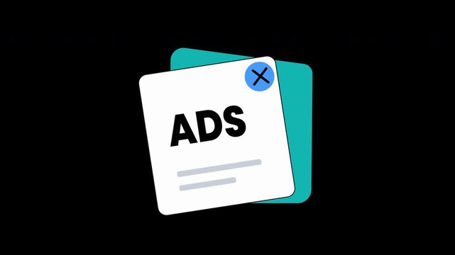 Online advertising icon with close button