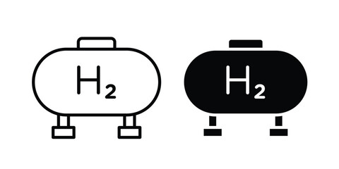 Hydrogen gas tank icon for graphic design projects and web designs © nancy