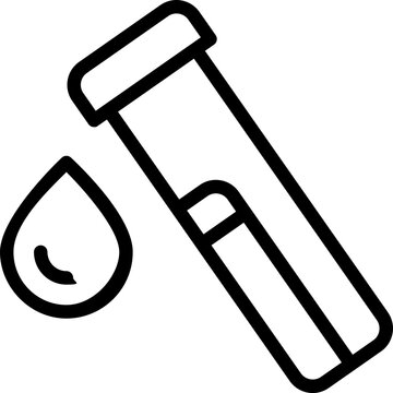 test tube line icon. Clean and minimalist vector icon for websites, mobile apps, presentations, and logos. Fully scalable and customizable for any project.