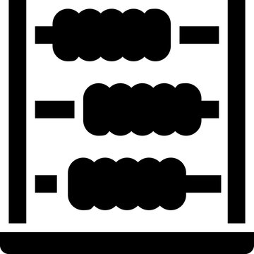 abacus glyph icon. Strong and solid vector icon for websites, mobile interfaces, presentations, and visual branding. High quality and easy to edit.