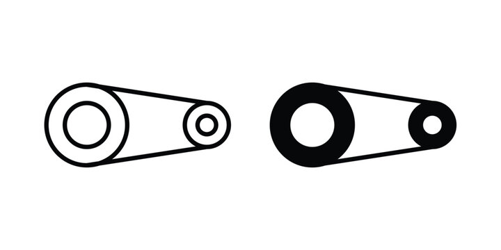 Timing belt icon for graphic design projects and web designs